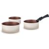 Set of 3 Saucepans ARTHUR MARTIN - AM2655 - 16-18-20 Cm + 1 Removable Handle - All Hobs Including Induction