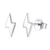 925 Sterling Silver Lightning Bolt Stud Earring