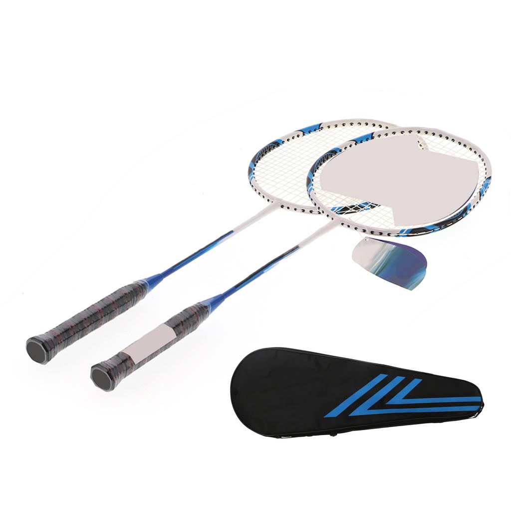 SG8048 2 Player Badminton Racquets Set Adults Teenagers Lightweight Carbon Fiber Rackets