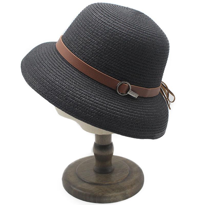 New French retro Hepburn style straw hat women's summer sun hat going out vacation sun protection hat