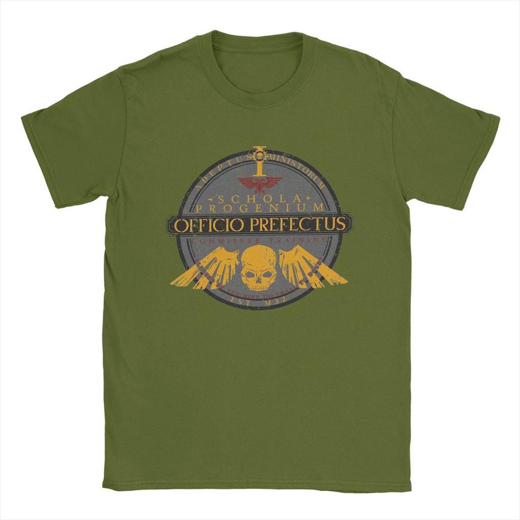 Schola Progenium Комиссарская подготовка Astra Militarum Мужская футболка Повседневные футболки Футболки с коротким рукавом 100% хлопок Топы для вечеринок