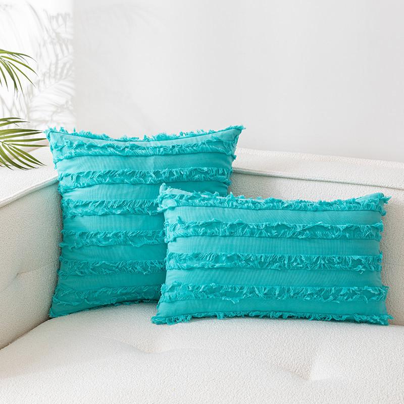 Наволочка из хлопка и льна в богемном стиле, без сердцевины, срезанные цветы, кисточки, чехол для диванной подушки