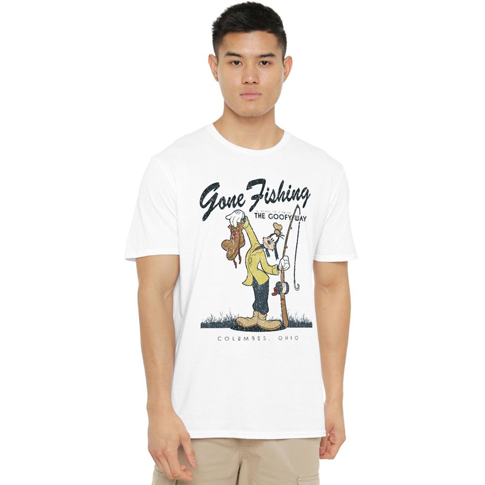 Mickey Mouse & Friends Mens Goofy Gone Fishing T-Shirt
