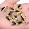 15Pcs/Box Brass Bead Head Fast Sinking Fly Fishing Bait/Humpy Fly Bait Fishing For Trout Flies Artificial Insect Fishing Bait Lure