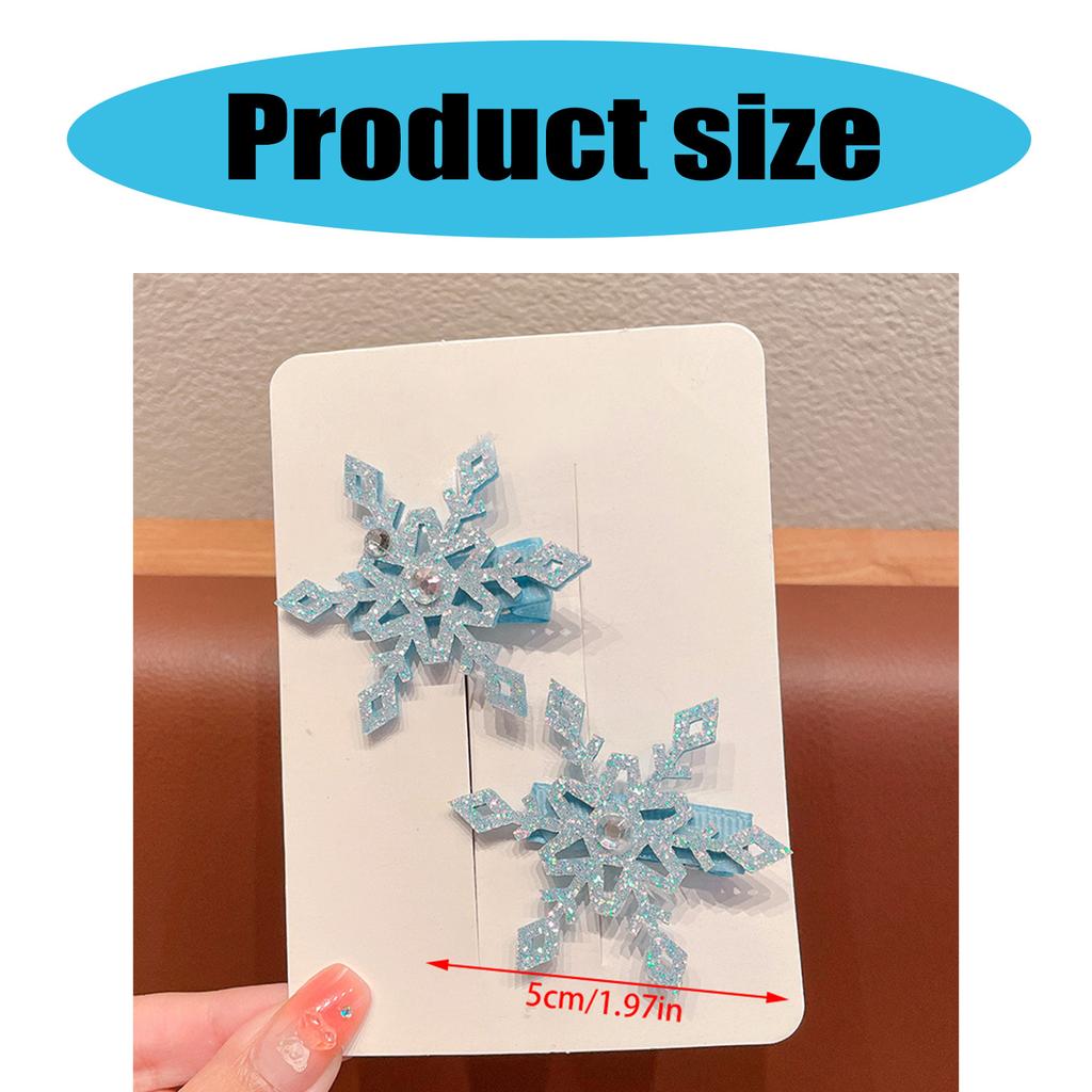 Заколка-снежинка Рождественская заколка Милая рождественская плоская заколка Шпилька Рождественская элегантная заколка для пучков