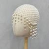 Hollow Out Pearl Tassel Hair Hat Pearl Tassels Luxury Headcaps  Bridal Accessories
