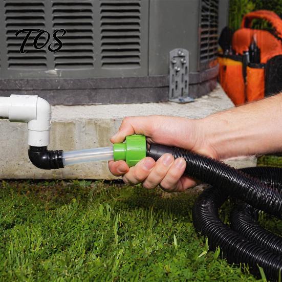 Diy Cooling Unit Tune Up Accessory AC Drain Line Cleaner Adapter, Universal Plastic Pipe Tool, HVAC to PVC Wet System Flush Tool Vac Attachment, 8.27