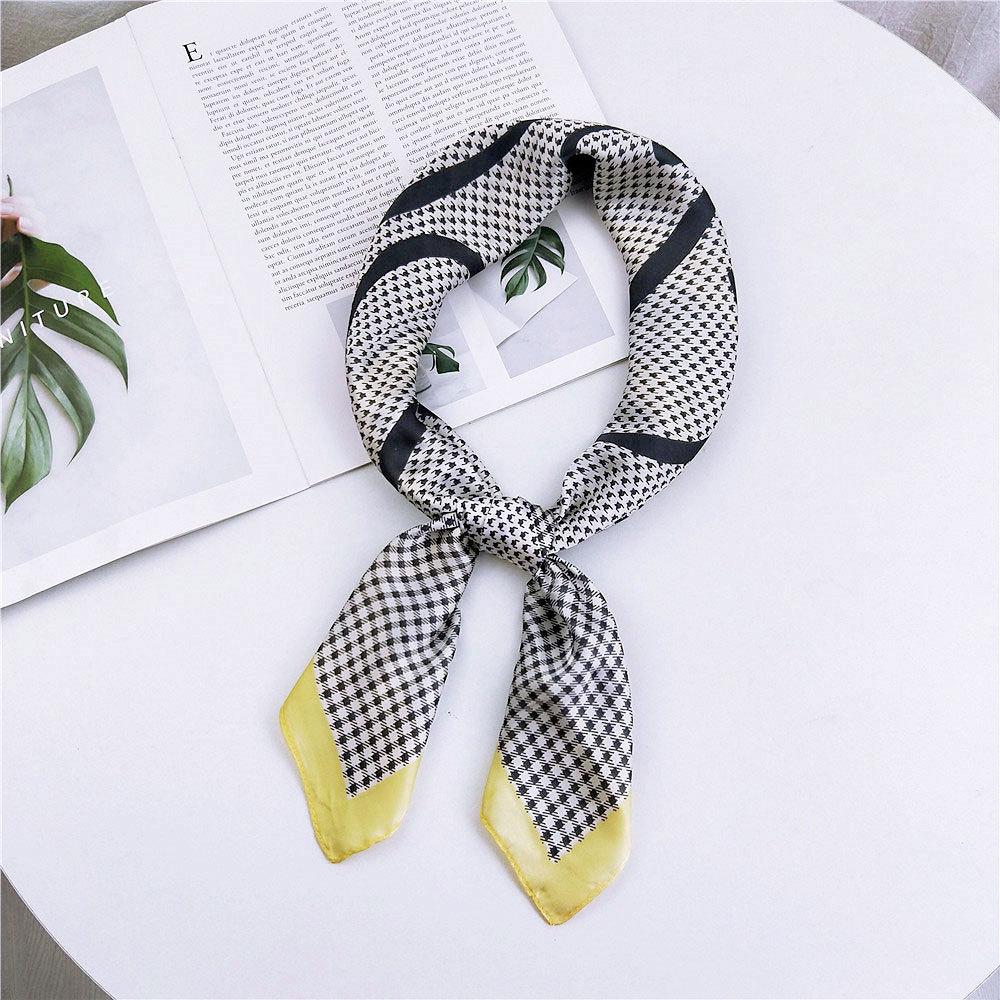 Модный декоративный шарф, повязка для волос, резинка для волос 70, маленький квадратный шарф, шелковый шарф, женский весенне-осенний универсальный маленький шарф, профессиональный шарф