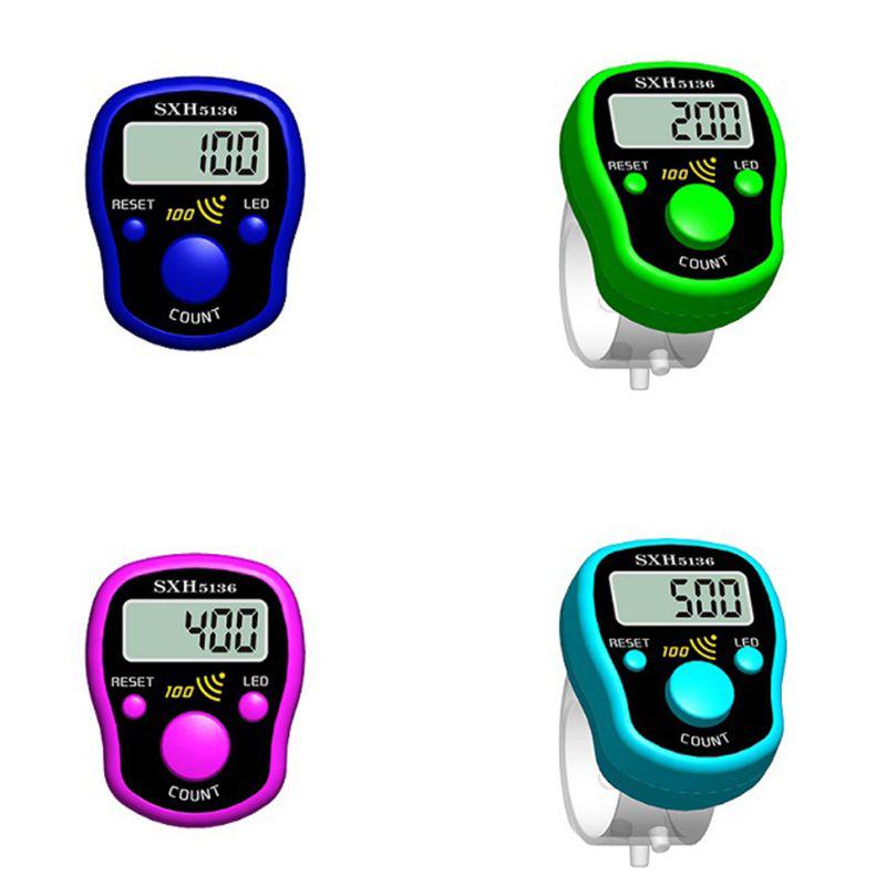 LCD Magic Stitch Marker Row Finger Counter for Buddha Pray Sewing Knitting Weave