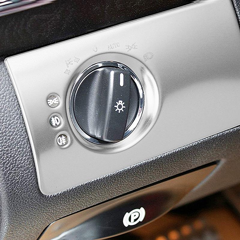 Car Accessories Headlight Switch Cover Control Head Lamp Button Frame Decoration Sticker For Mercedes Benz ML 2006 2007 GL 2008