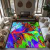 Tuniu Vibrant Abstract Psychedelic Rainbow Swirls Floor Carpet Mat Rug Home Decor