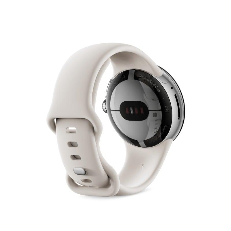Google Смарт-часы Pixel Watch 41 мм AMOLED Серебристый/Белый