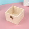 Wooden Storage Box Plain Wood With Lid Multifunction Square Hinged Craft Boxes