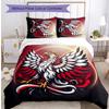 Poland Football Printed Bedding 3 Piece Set Cozy Breathable Bed Cover Set as Housewarming Holiday Gift