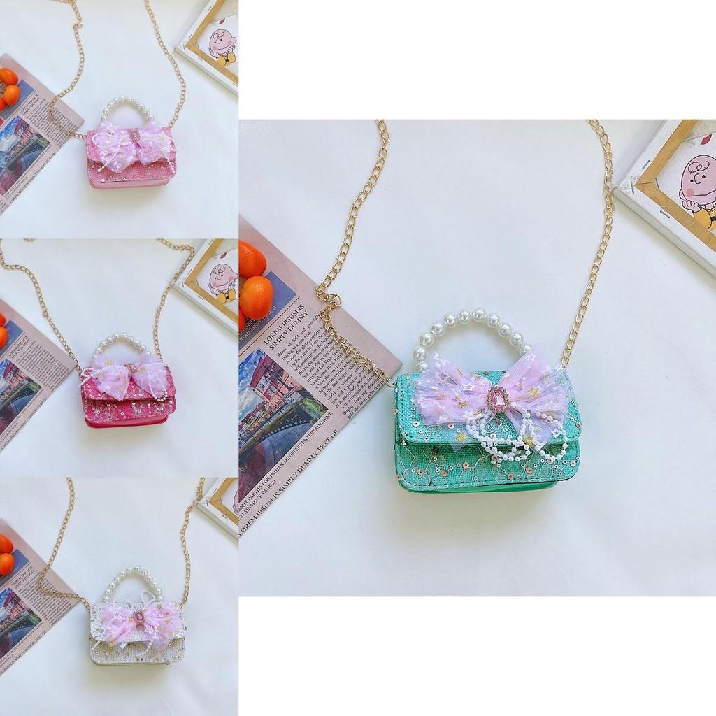 Charming Pearl Bag For Kids Fashionable Princess Style Shoulder Bag For Girls