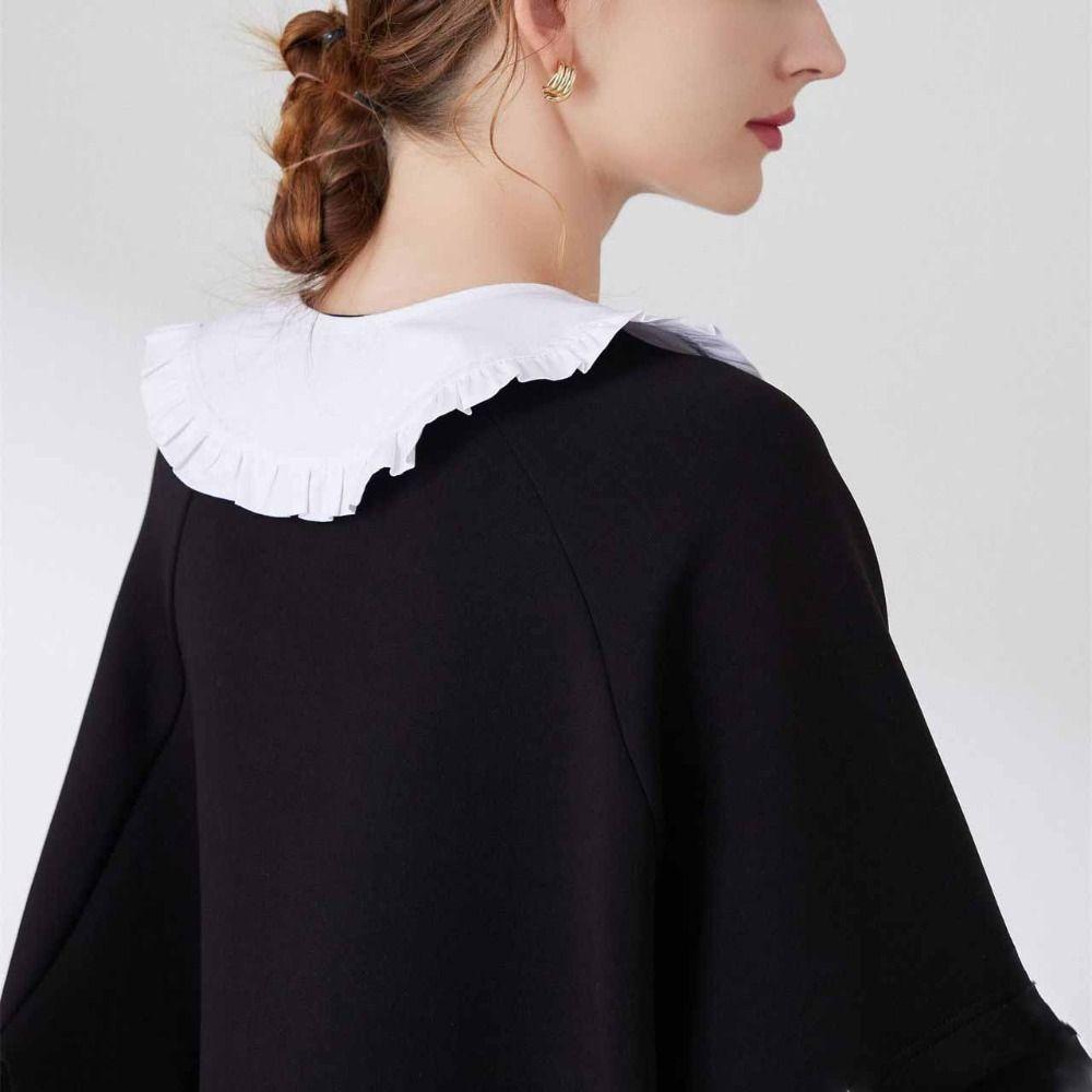 Petal False Collar Lace Up Detachable Shirt Vintage Lapel Fake Collar