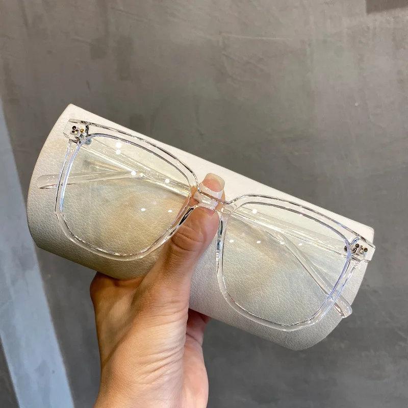 Прозрачная оправа для компьютерных очков для женщин и мужчин, квадратные очки с анти-синим светом, блокирующие очки, оптические очки для очков