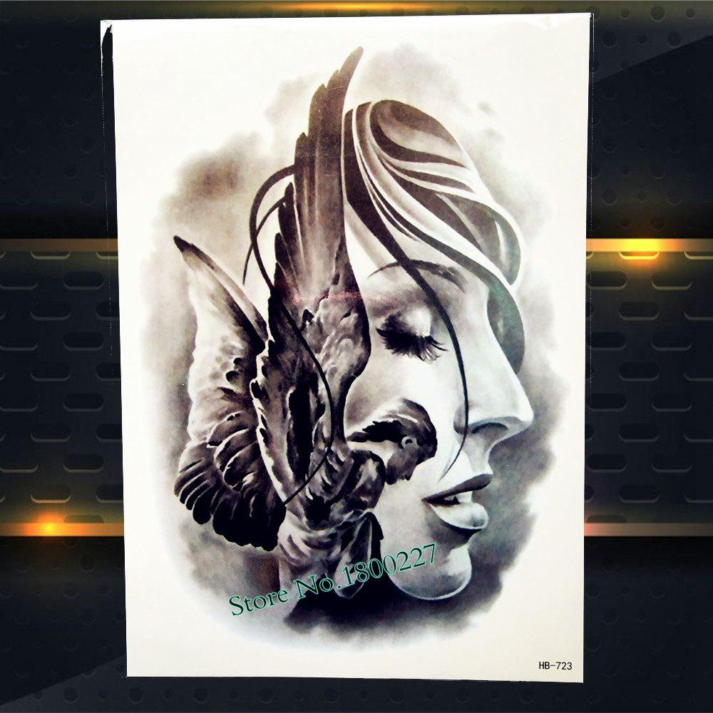 1PC Black Dragon Jurassic Dinosaur Temporary Tattoo Stickers Body Art ARm Waterproof