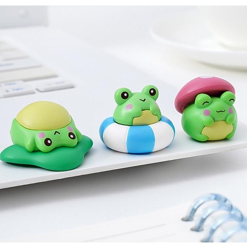 8 Piece Creative Miniature Plastic Frogs Animal Sculpture For Home Office Tabletop Decors Garden Landscape Ornaments