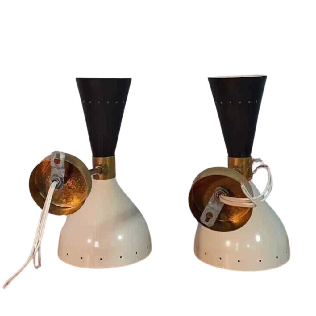 A Pair of 1950's Style Stilnovo Italian Diabolo Wall Light Mid Century Wall Lam