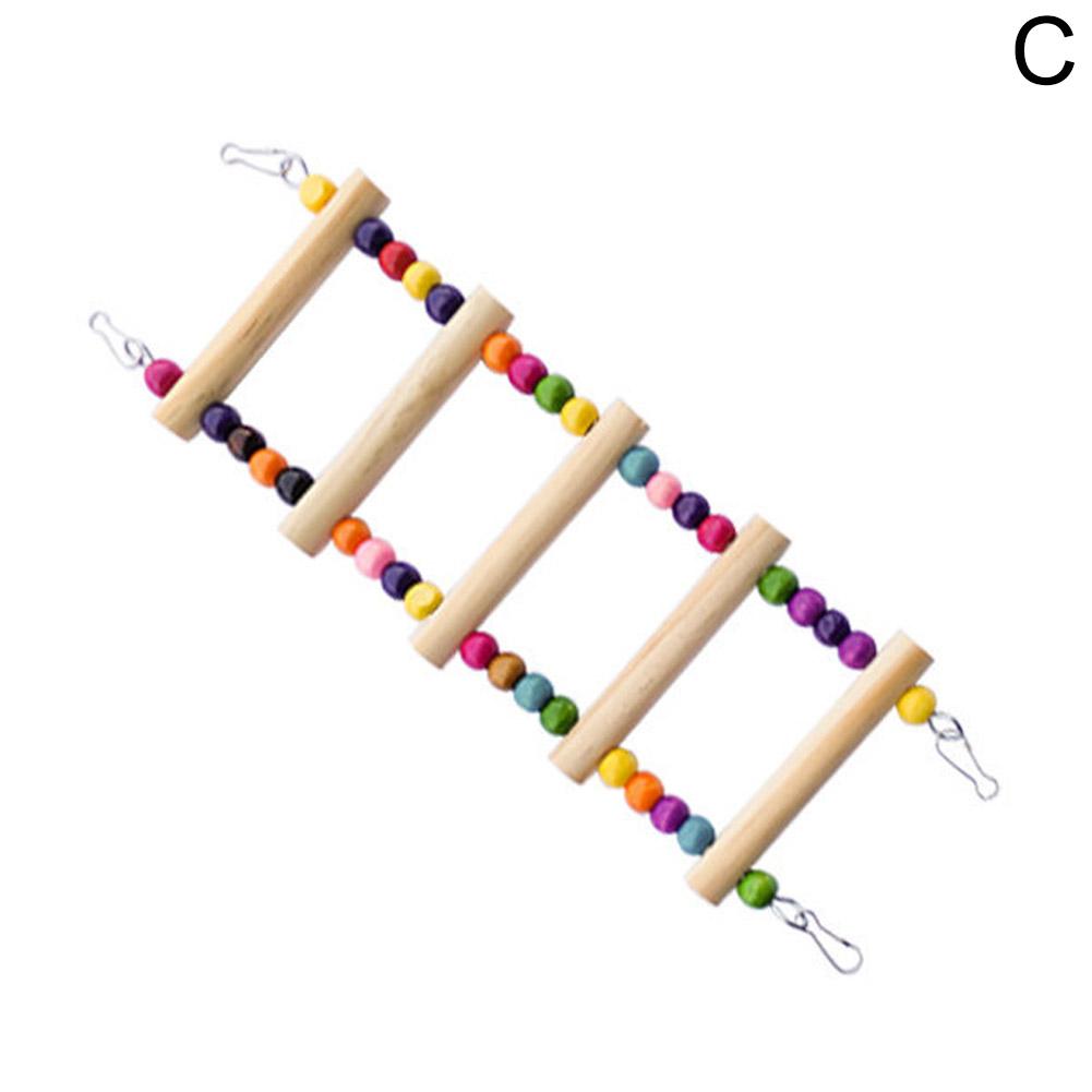 Клетка для птиц, игрушки для попугаев, деревянные качели для птиц, надежные бусины, мостик, деревянная форма, птица-попугай W6Q3