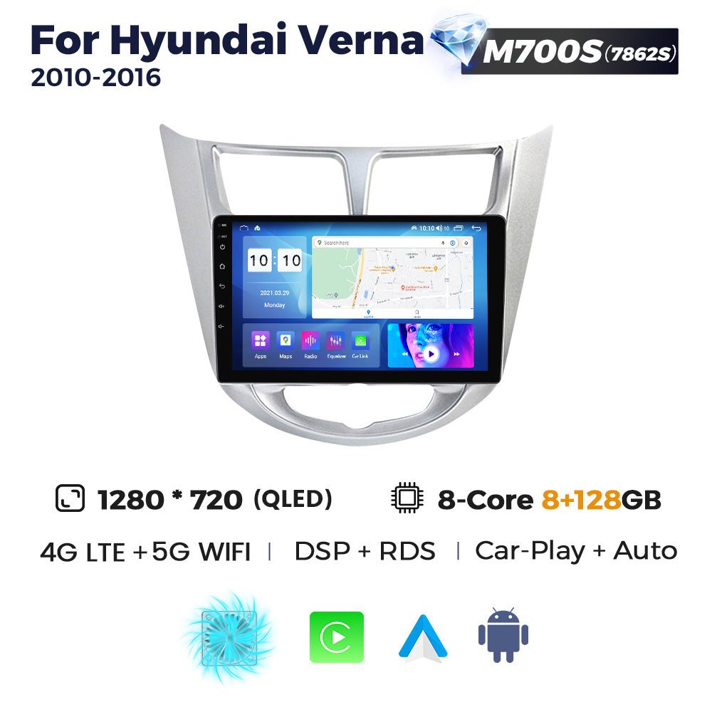NaviFly 8Core 8+256G 4G LTE 5G WIFI Android автомобильное радио для Hyundai Solaris Verna Accent 2010-2016 интеллектуальный мультимедийный видеоплеер