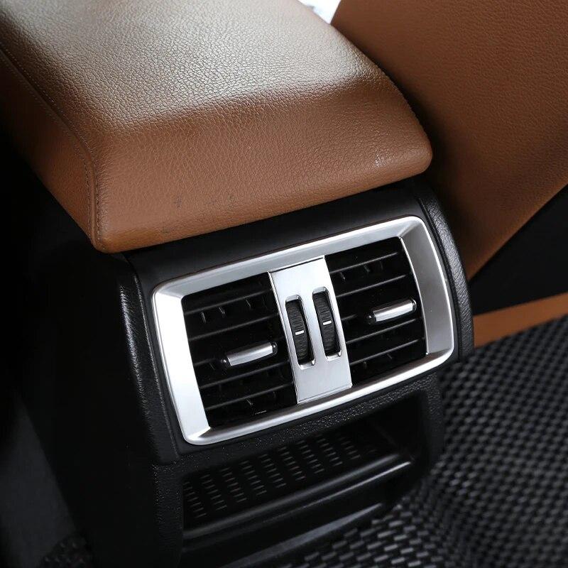 For BMW X3 F25 X4 F26 2011-2017 ABS Chrome Car Rear Air Conditioning Vent Outlet Frame Cover Trim Sticker Interior Accessories