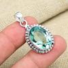 Aqua Apatite Gemstone Jewelry 925 Solid Sterling Silver Jewelry Pendant Gift For Women