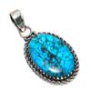 Подвеска из серебра 925 пробы с бирюзовым камнем, натуральная тибетская бирюза, праздничный подарок для нее, ювелирные изделия для особых случаев