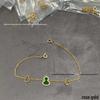 18K Rose Gold Red Gourd Necklace with Green Jade & Diamond - Chinese Style Red Qilin Design