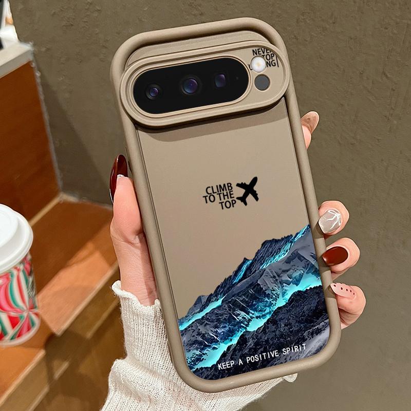 Чехол для Google Pixel 9 8 7 Pro 9 Pro XL 9A 8A 7A Узоры для путешествий по заснеженным горам Конфетный цвет Мягкий ТПУ Силиконовый Противоударный Чехол для Телефона