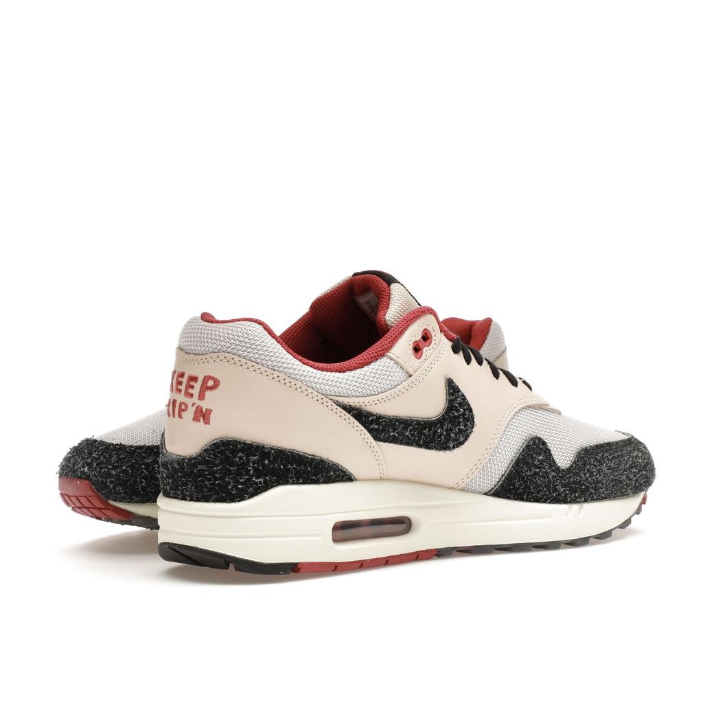 Nike Air Max 1 Keep Rippin Stop Slippin 2.0 Unisex Sneakers Cream Pearl-White Black FD5743-200