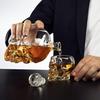 Выдутый вручную стеклянный винный графин и чашка Винный набор в форме хрустального черепа