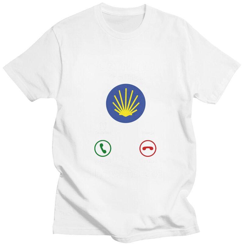 Custom Trendy Buen Camino De Santiago T Shirt Men Short Sleeves 100 Cotton Tshirt Tees Streetwear Tshirts
