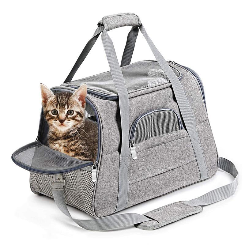 Portable Cat Carrier Bag Travel Bag Outdoor Pet Carrier for Cat Dog Breathable Space Capsule Expendable
