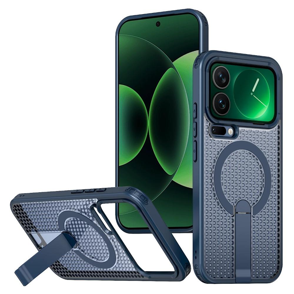 Прозрачный ПК Магнитный Чехол Для Magsafe Со Скрытой Подставкой Для Xiaomi 17 Pro 15T 14T Pro Охлаждение Теплоотвод Ударопрочный Чехол