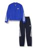 Спортивный костюм Future Icon ECL34 Толстовка и брюки Legend 140 [Adidas] Детский комплект с 3 полосками, полушелковистый сине-белый, низ чернильный/белый (HR629