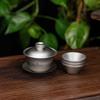 Pure Titanium Gaiwan Teapot Set Portable Lightweight Outdoor Camping Tea Gongfu Brewing