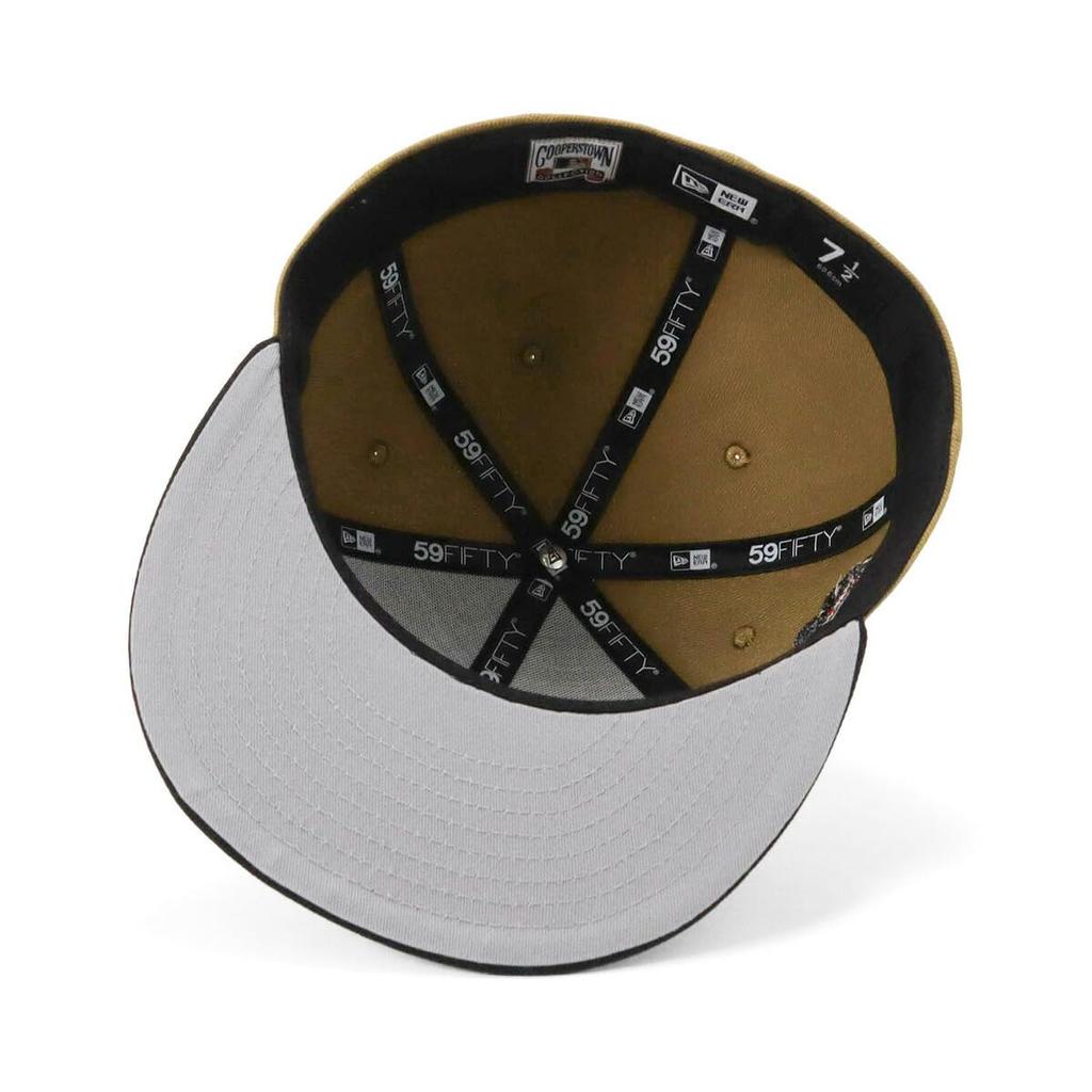 New Era 59FIFTY Cap MLB New York Yankees NY Old Gold Yellow Side Patch Under Exclusive to and 5950 Side Patch Straight Flat Summer Sun UV Stylish