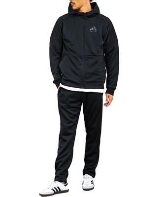 Adidas Combat Sports Аутентичный спортивный костюм Унисекс Размер TR-74 Мужской (Черный/Черный, L)