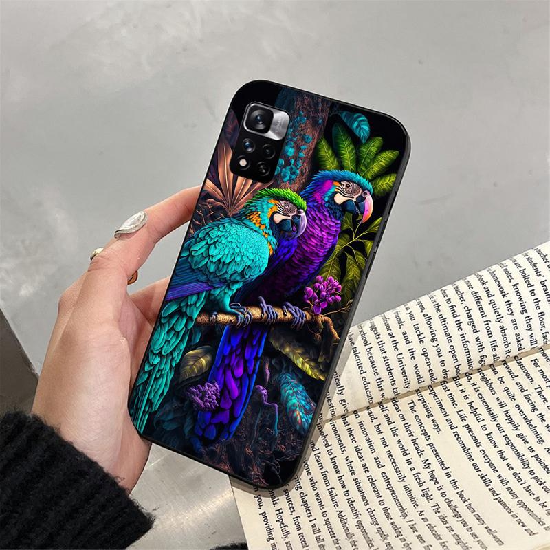 Чехол для телефона с изображением попугая ара для Xiaomi Redmi note 13 12 Pro 11S 11 10 Pro 10S 12S Redmi 10 13C 9C
