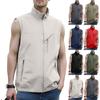 Men's Windproof Lightweight Golf Vest Outerwear With Pockets, Softshell Sleeveless Jacket For Running Hiking Sports