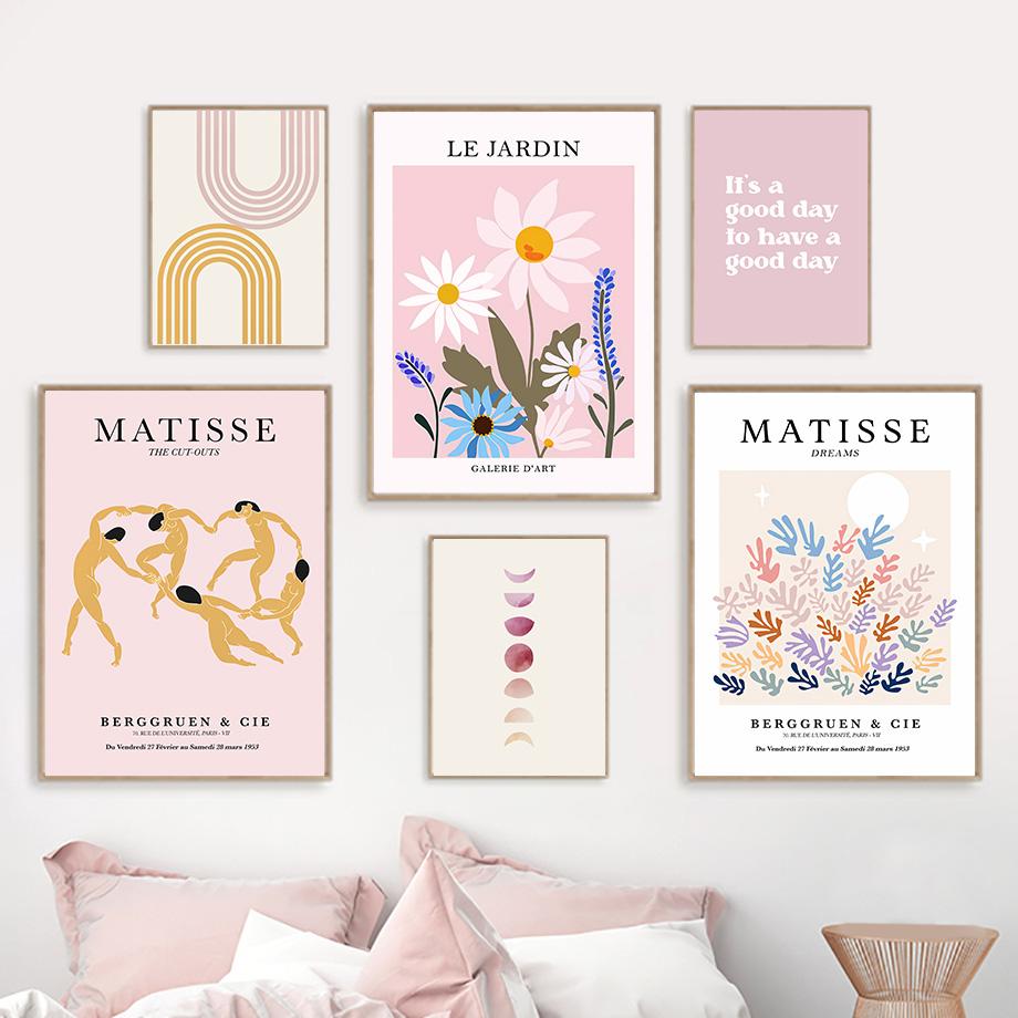 Розовый Анри Матисс коралловый Дейзи Ле Жарден Радуга настенная живопись печать на холсте картина цветочный плакат фотографии для декора гостиной