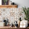 24 шт./набор Европейская мандала Кухонные обои ПВХ Отклеивающиеся и приклеивающиеся Наклейки для плитки в ванной комнате Самоклеящаяся Водонепроницаемая наклейка на стену
