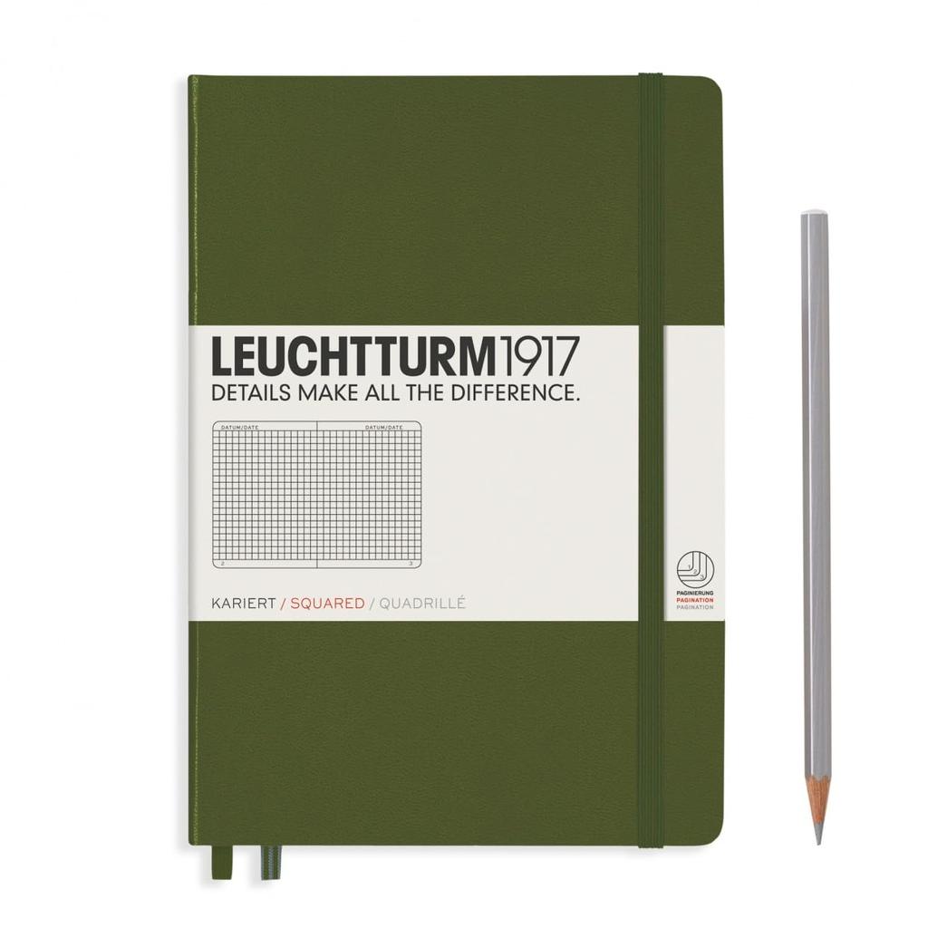Leuchtturm Блокнот А5 Сетка Армейский 348102