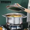 Food Grade 304 Stainless Steel Soup Pot Thickened Corrosion-resistant Corrosion-resistant Pot Bottom Kitchen Induction Cooker