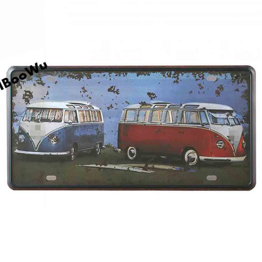 Worldwide Popular City License Plate Poster Vintage Retro Wall Decor Canada/London/Brazil Metal Tin Sign Plaques Poster