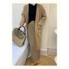 Autumn and Winter Women's Sweater In The Long Section of Soft Knitted Cardigan Loose Lazy Wind Large Pockets Temperament Soft Sweater Coat