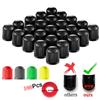 100pcs Tire Stem Valve Caps with O Rubber Ring Universal Stem Covers for Cars Bike and Bicycle Motorcycles