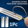 Fishing Hook Sharpener Portable Diamond Stone Fish Hook Sharpen Tools Knife Keychain for Outdoor Fishing Accessories